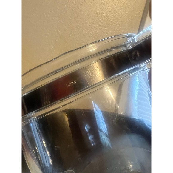 Pyrex Flameware Vintage Glass Double Boiler With Lid 6283 - Picture 9 of 12